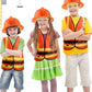 Puteraya 18 Pcs Kids Construction Worker Costume Include 6 Pcs Construction Vests 6 Pcs Construction Hats 6 Pcs Goggles for Care