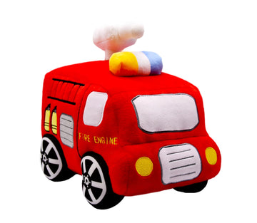 Baboli Soft Fire Engine Stuffed Special Vehicle Plush Fire Truck Cuddly Rescue Vehicle Toy Sweet Gifts For Kids Present For Birt