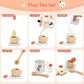 Pairpear Wooden Tea Set For Toddlers,Wooden Toys Tea Party Set Play Kitchen Accessories For Kids Girls And Boys 3 Years And Up,T
