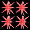 TONIFUL 4 Pcs 22inch 4D Light Pink Explosion Star Mylar Balloons for Party Backdrop Christmas,New Year Birthday, Wedding Baby Sh
