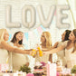 Biapian 40 Inch Love Letter Balloons, Cream Foil Balloons Big Love Balloons, 4 Pcs Giant Foil Aluminum Balloon Helium For Birthd