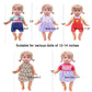 Alive Doll Clothes And Accessories - Baby Doll Dresses Fit For 12 13 14 14.5 Inch Girl Dolls, 6 Sets Doll Outfits Include Doll Dresses, Jumpsuit, Swimsuit Dolls Outfits For Girls Gifts