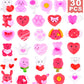 Leehur 30 Pcs Valentines Day Mochi Squishy Toys Squishies For Kids School Class Classroom Valentines Day Cards Gifts Prizes Part