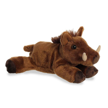Aurora® Adorable Mini Flopsie™ Willis Warthog™ Stuffed Animal - Playful Ease - Timeless Companions - Brown 8 Inches