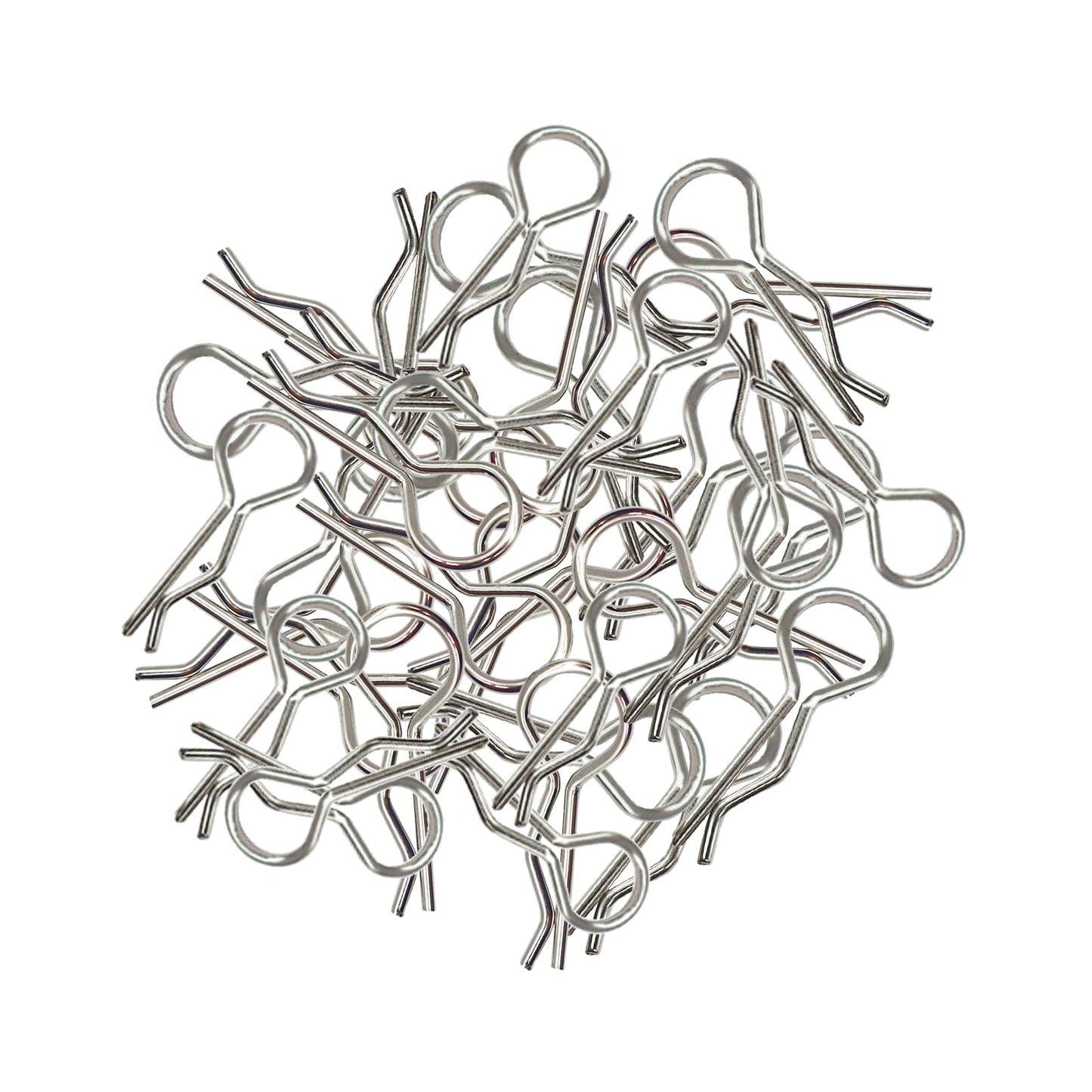 100pcs Universal RC Body Clips Pins for All 1/8 1/10 1/12 Scale Traxxas Redcat HPI Himoto HSP Exceed RC Car Truck Crawler (Silve