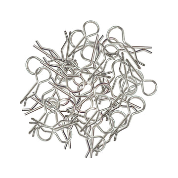 100pcs Universal RC Body Clips Pins for All 1/8 1/10 1/12 Scale Traxxas Redcat HPI Himoto HSP Exceed RC Car Truck Crawler (Silve