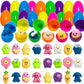 Jofan 24 Pack Plastic Prefilled Easter Eggs With Easter Mochi Squishy Toys Inside For Kids Boys Girls Toddlers Easter Basket Stuffers Gifts Fillers