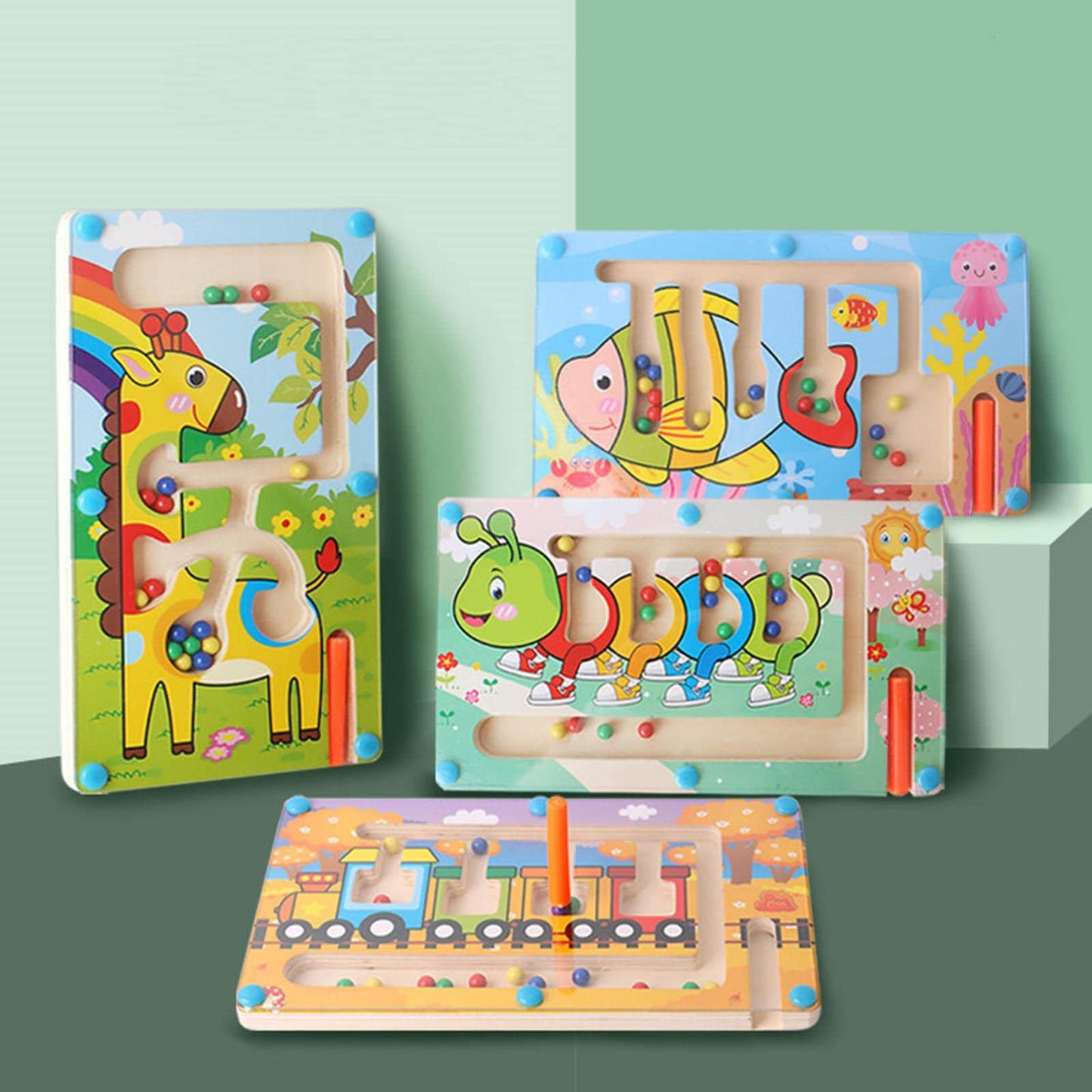 Enakshi (Label) Magnetic Maze Puzzle Fine Motor Skills Education Toys For Novelty Gift Train