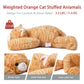 Niuniu Daddy 20'' | 3.3 Pound Weighted Cat Stuffed Animals For Adults, Orange Cat Plush Toy For Toddler Teens Kids, Large Orange