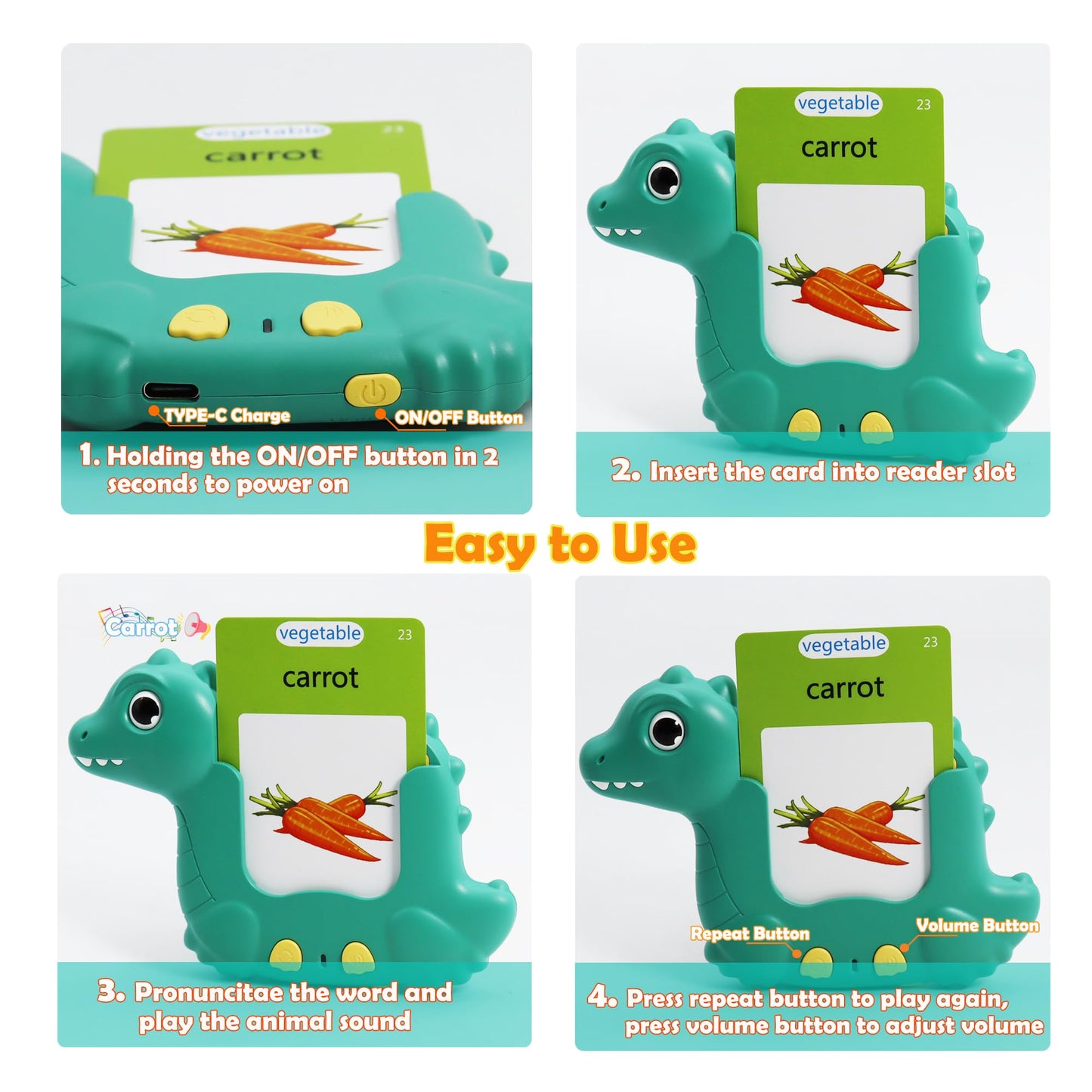MAYAPHILOS English Talking Flash Cards with 510 Sight Words, Pocket Speech Therapy Toys, Interactive Autism Sensory Toy, Eductio