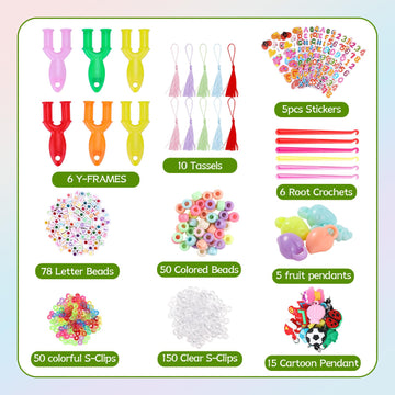 XKDOUS 64 Colors Rubber Band Bracelet Kit, Bracelet Making Kit for Art and Craft, Rubberband Bracelets Kit for Kids Ages 6+, Ban