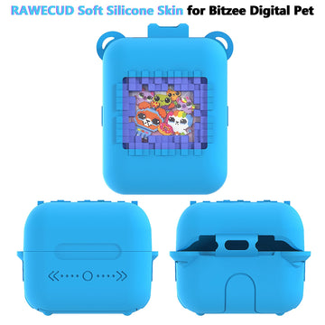 Silicone Case For Bitzee Original Interactive Toy Digital Pet With 15 Animals, Protective Skin Cover For Bitzee Original Virtual Electronic Digital Pet Accessories(Case For Bitzee Orginal) (Blue)