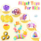 Cevioce 15Pcs Fidget Toys Adults Pack,Stocking Stuffers For Teens Boys Girls,Autism Sensory Toys With Fidget Spinner Slug Magnetic Rings,Squishy Fidget Toys Adhd Stress Relief,Party Favor For Kid-Bpy