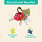B Toys- Luckeys- Pretend Play Keys- 4 Textured Toy Keys For Babies & Toddlers - Flashlight & Car Sounds- 10 Months +