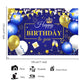 YinQin 180x120 cm Glitter Navy Blue Gold Happy Birthday Party Backdrops Cloth 71x47 inch Birthday Photography Backgrounds Royal