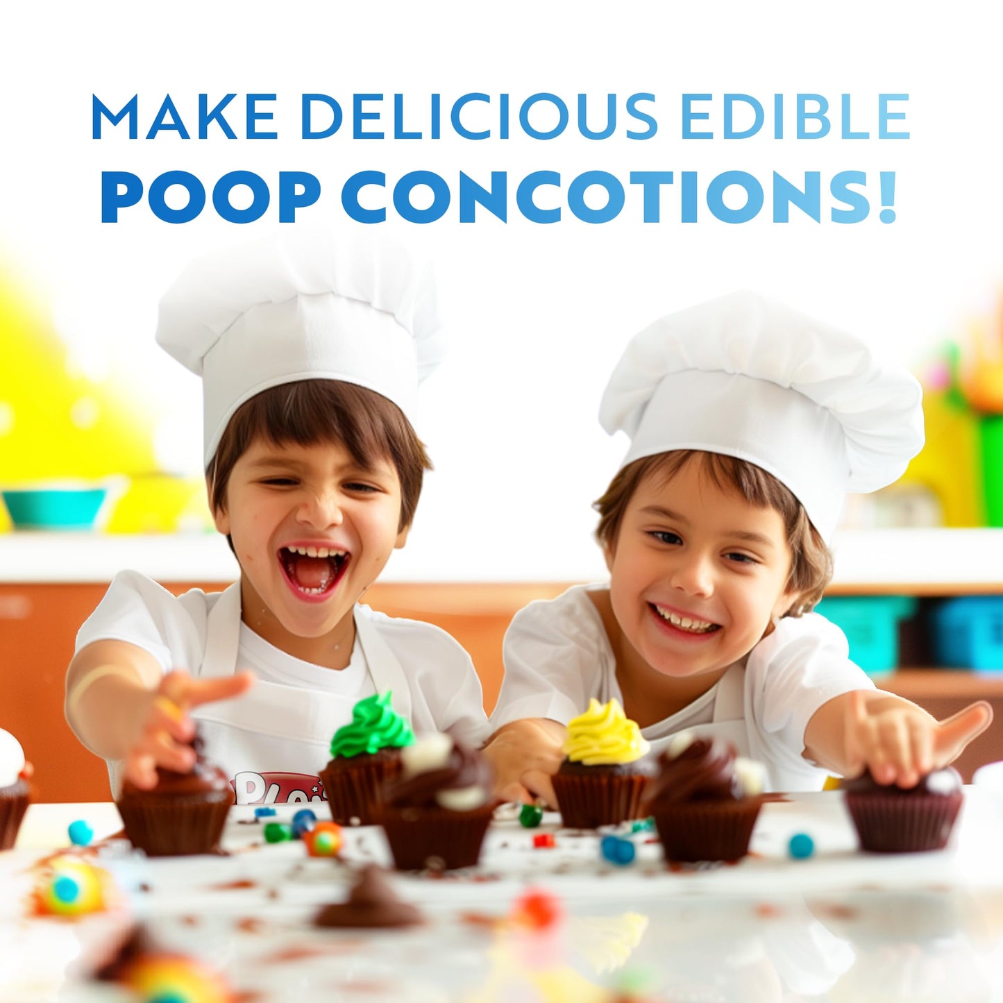 Playz Edible Poo Chocolate & Candy Making Science Kit For Kids Ages 8-12 Years Old - Food Science Chemistry Kid Science Kit With