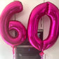 40 Inch Hot Pink 40 Number Balloons Giant Jumbo Huge 40 Foil Mylar Helium Number Digital Balloons Dark Pink Birthday Mylar Digit