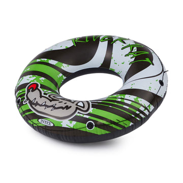 Intex River Rat 48 Inch Inflatable Vinyl Towable Boat Floating Tube Raft For Swimming Pool And Lake In Green Rat Or Graffiti Rat