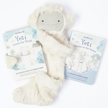 Slumberkins Yeti Snuggler & 2 Board Books Complete Set Bundle | Promotes Mindfulness & Emotional Regulation | Social Emotional D