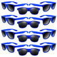 Astaron 12 Pack Party Novelty Sunglasses Bulk Neon Party Favors For Beach Wedding Party Pool Party Supplies, Blue