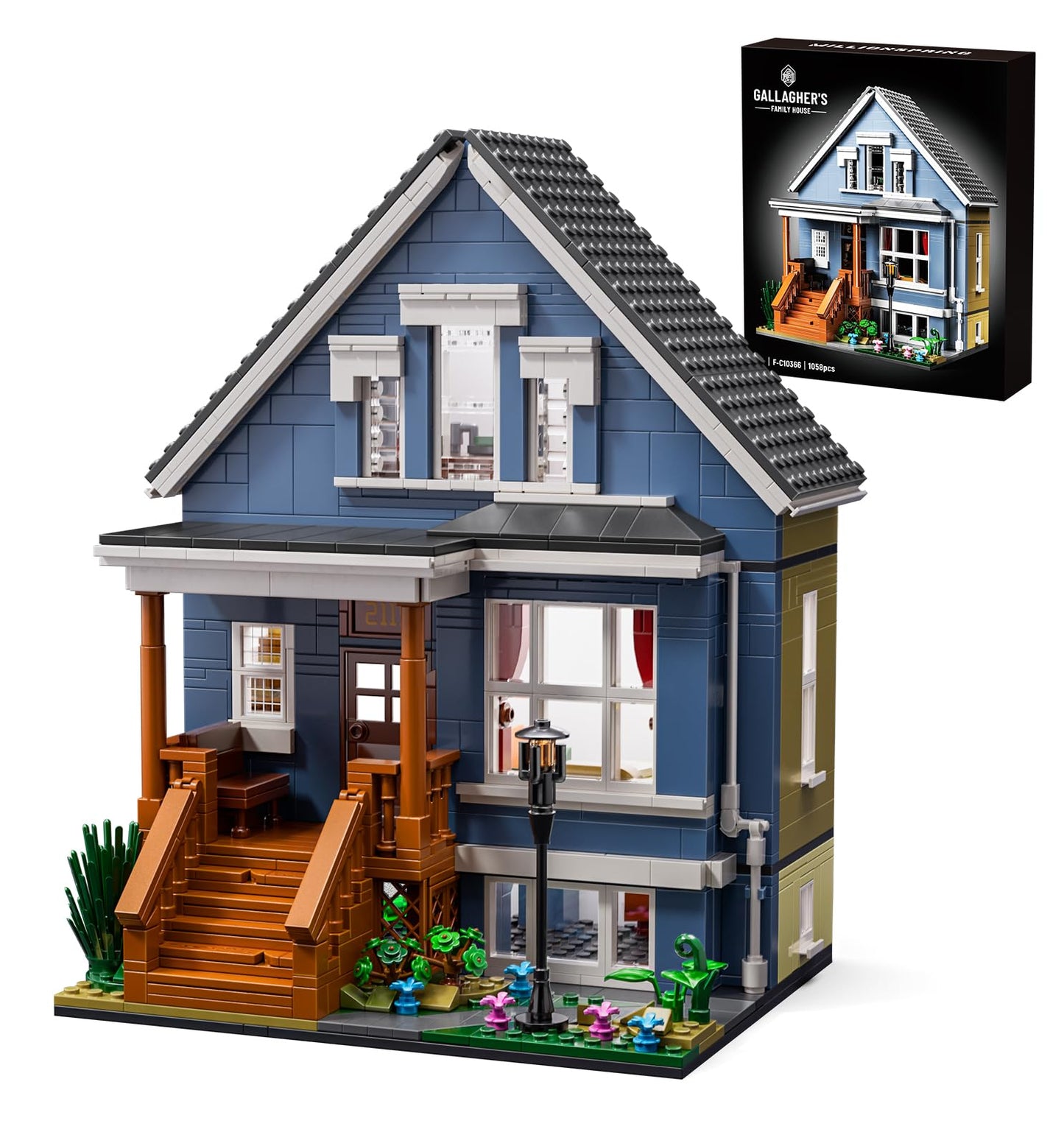 Shame House Building Blocks  Gallagher House TV Series Frank Fiona Creative Toys Set Compatible with Lego  Gift Decor for Fans 18+ mature-themed(1058 PCS)
