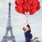 TONIFUL 30Pcs 18 Inch Red Heart Balloons Valentines Day Heart Shape Foil Mylar Balloons Decoration for Romantic Valentines Day
