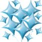TONIFUL 30Pcs 26In&10In Star Balloons Large Blue Four Pointed Star Shape Foil Balloons Mini Star Mylar Balloons for Birthday Wed
