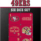 San Francisco 49ers NFL Dice Set Activity for Kids and Families - Great Gift Idea for Holidays  Birthdays  and Everyday Playtime - Officially Licensed NFL Dice Game for mature-themeds and Kids  Great for All