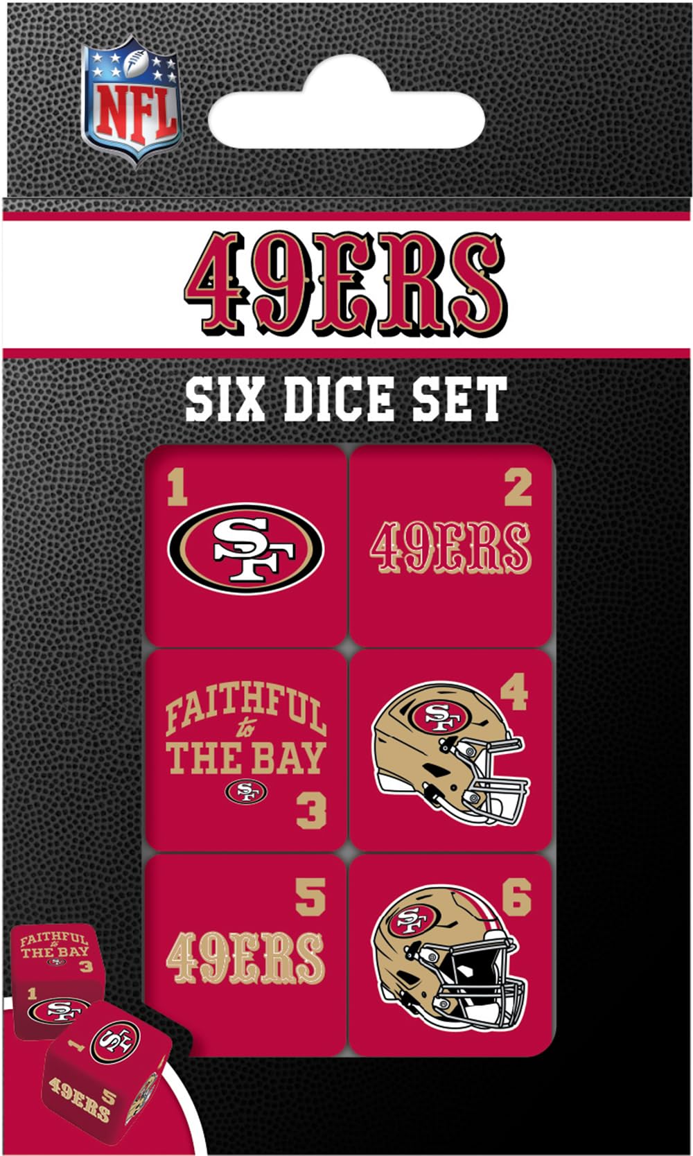 San Francisco 49ers NFL Dice Set Activity for Kids and Families - Great Gift Idea for Holidays  Birthdays  and Everyday Playtime - Officially Licensed NFL Dice Game for mature-themeds and Kids  Great for All
