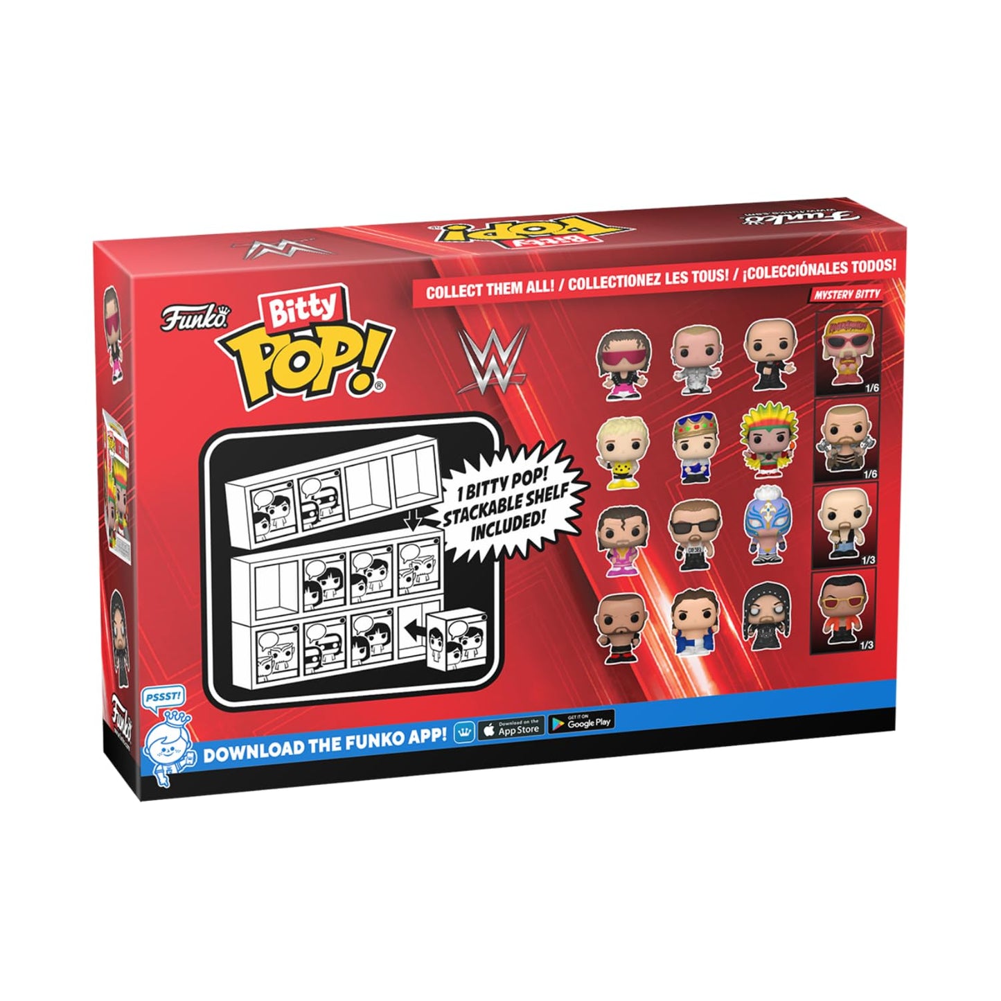Funko Bitty Pop! Wwe - 4 Pack - Dusty Rhodes, Bitty Pop! Jerry Lawler, Bitty Pop! Ric Flair, And A Mystery Bitty Pop! Figure And