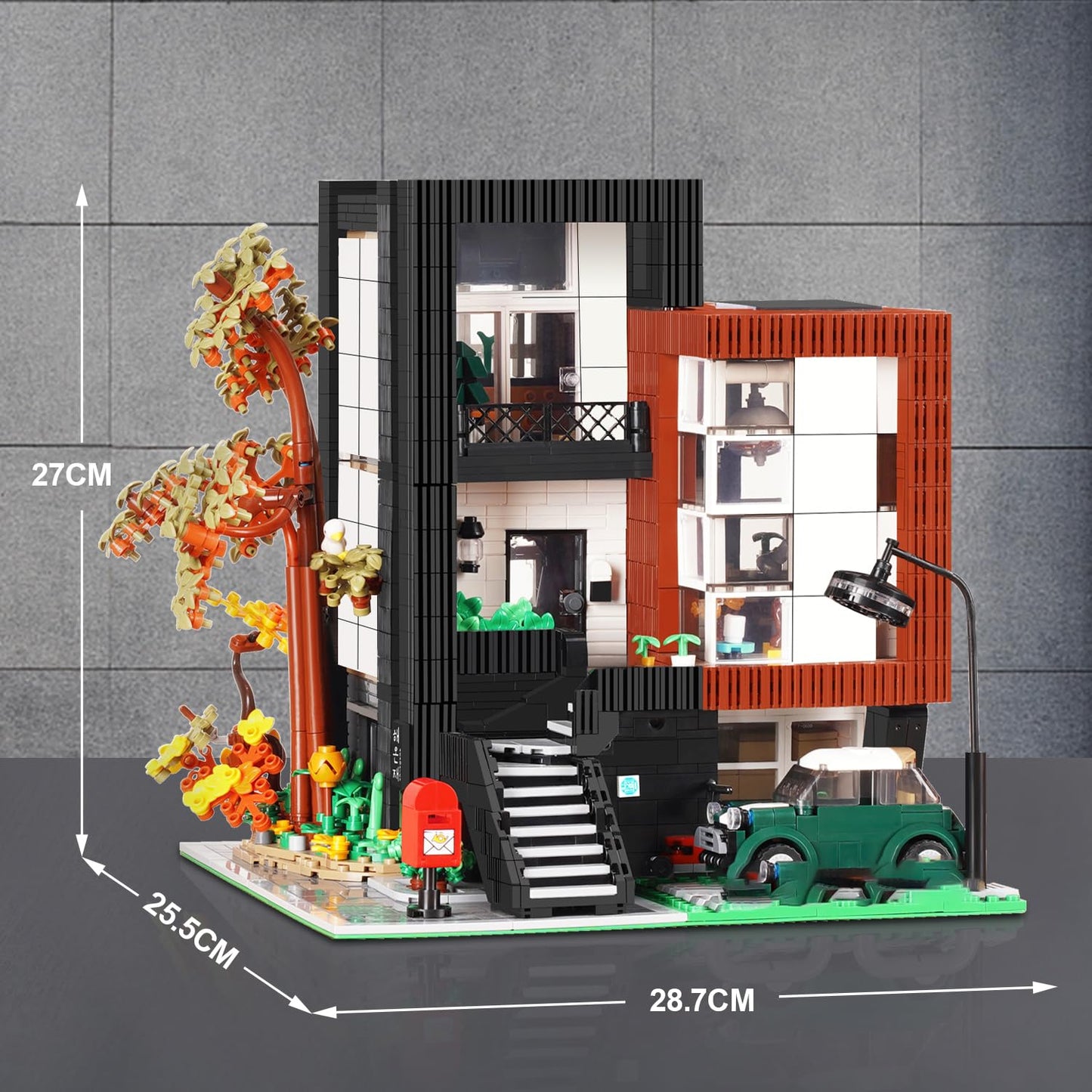 Misini 10205 Hea-On-Jea Modern Villa House Building Kit, 3300Pcs Moc Modular House Building Blocks Set For Adults, Street View City Buildings Model Construction Toy For Teens