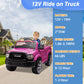 12V Ride On Toys For Kids 4-8, Licensed Ram 2500, Electric Car For Kids, With Remote Control, Led Light/Music/Mp3, Back Storage