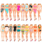 Barwa 5 Sets Swimwear Swimsuit Beach Bikini Bathing Clothes With Shoes For 11.5 Inch Doll…