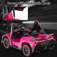 Infans 2 Seater Kids Ride On Car, 12V 4Wd Licensed Lamborghini Veneno Powered Electric Vehicle With Hydraulic Doors, Rocking Mode, Adjustable Speeds, Remote Control, Mp3, Headlight (Coral)