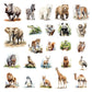 CHEFAN Jungle Animal Felt Board Story Pieces, Flannel Figures Precut Graph Wild Zoo Animals Themed for Preschool Early Learning