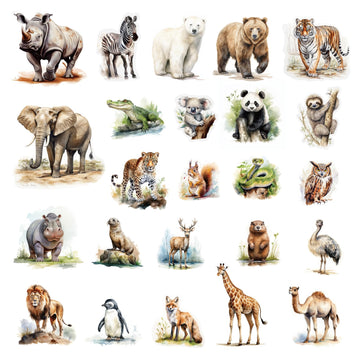 CHEFAN Jungle Animal Felt Board Story Pieces, Flannel Figures Precut Graph Wild Zoo Animals Themed for Preschool Early Learning