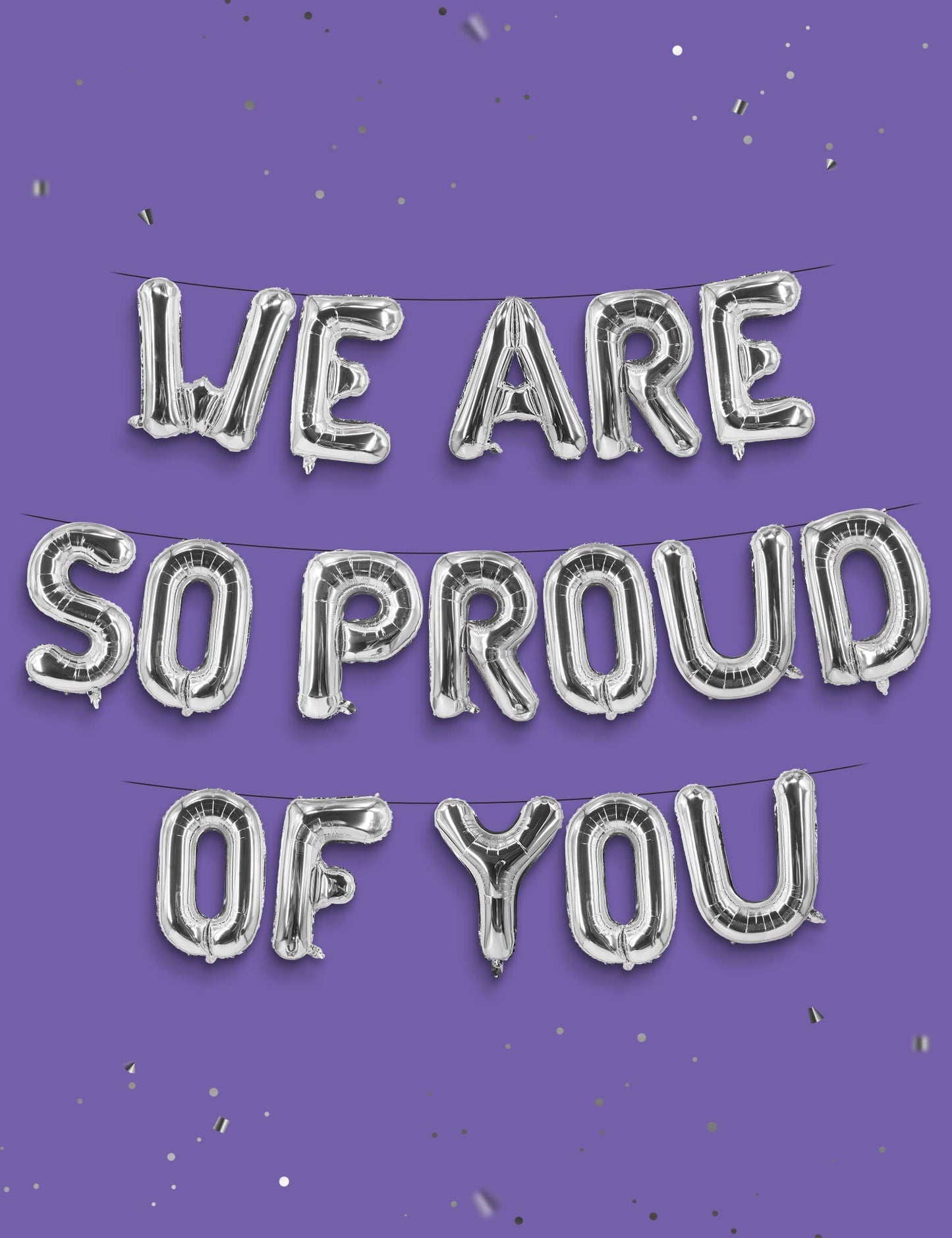 House Of Party Foil Letter Balloonswe Are So Proud Of You Balloons 16 Inch Silver Ballons