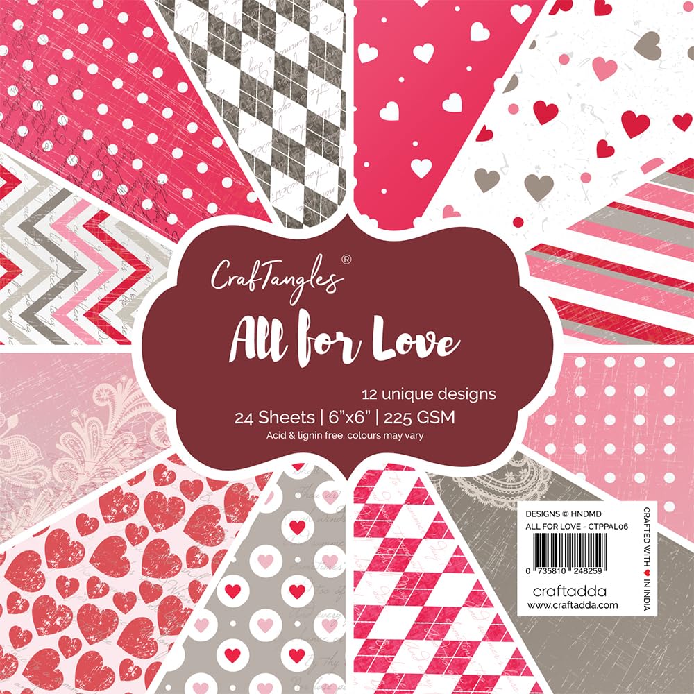 CrafTangles Scrapbooking Paper Pack  All for Love (6X6)