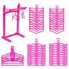 Highfun 55Pcs Doll Hangers For Doll Clothes Doll Accessories For 12 Inch Dolls 1 Display Rack For Show Doll Clothes