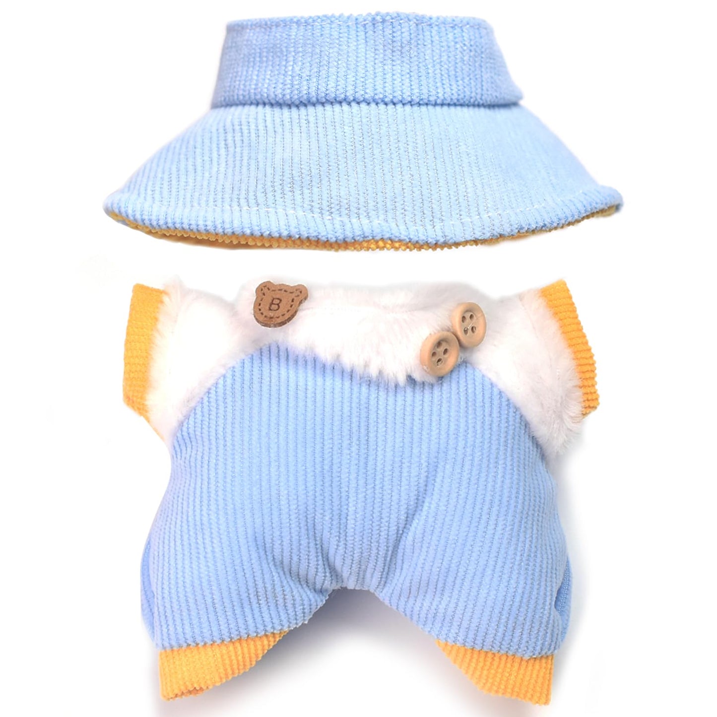 WASAFV Clothes for Labubu (NO Doll) fit 17cm(6.69)  enhanced Outfit with Accessories  Soft & Stylish Hand-Woven Doll Set  Two-Piece Set 02