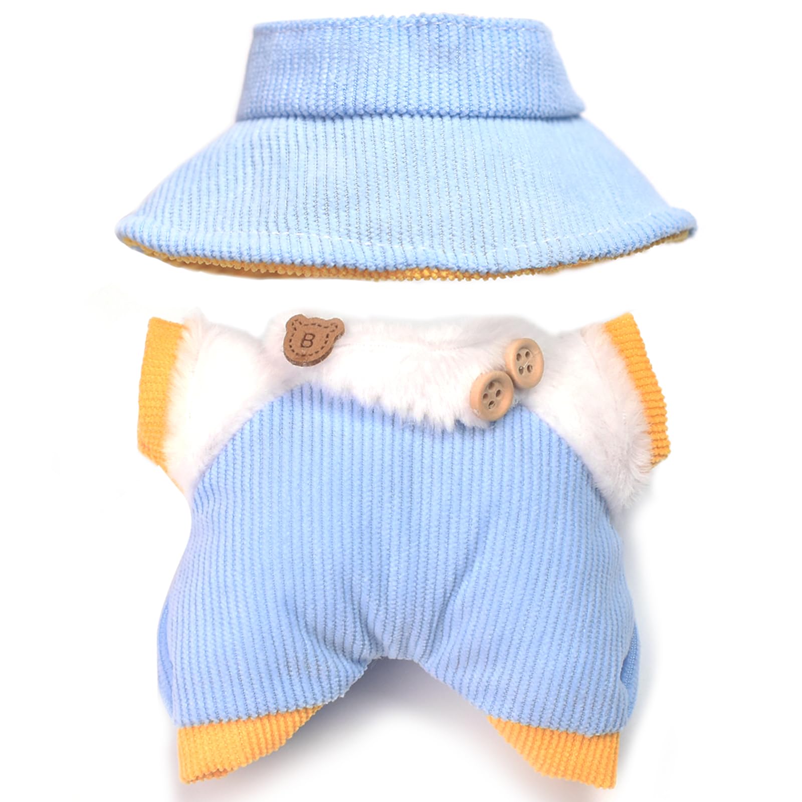 WASAFV Clothes for Labubu (NO Doll) fit 17cm(6.69)  enhanced Outfit with Accessories  Soft & Stylish Hand-Woven Doll Set  Two-Piece Set 02