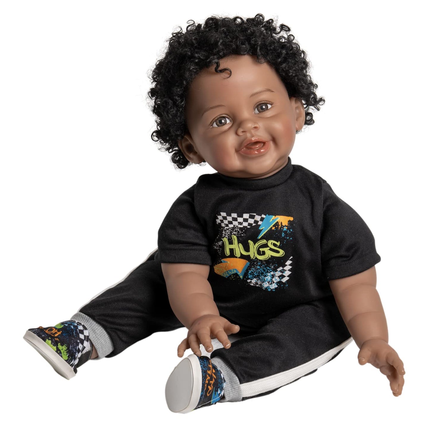 Paradise Galleries Realistic Reborn Newborn Black Baby Boy Doll 22 Inch Lifelike Curly Rooted Hair Oh Baby 4 Piece Gift Set For Ages 3 And Up - Oh Baby