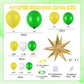 Green Yellow Balloon Garland Kit, Golf Birthday Decorations With Dark Green Yellow Latex Balloons Gold Star Foil Balloon For Boy