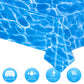 Kesfey 5 Packs Ocean Wave Tablecloth 54 x 108 Inch Water Print Plastic Table Cloth Scratch Resistant Ocean Party Table Covers Wi