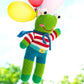 Zubels Baby Freddy The Frog Hand-Knit Plush Toy, All-Natural Fibers, Eco-Friendly, 24-Inch