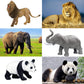 Ruson 12 Pcs Realistic Jungle Animal Figurines, Safari Animals Figures Toys Cake Topper Plastic African Wild Zoo Animals Playset Party Supplies For Kids Toddlers