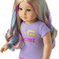 American Girl Truly Me 18-Inch Doll Show Your Sporty Side Outfit With Printed T-Shirt Dress And Sneakers, For Ages 6+