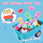 Gifts2U Ice Cream Cart Toys for Kids,45 Pcs Ice Cream Play Set,Pretend Play Store with Storage Trolley,Food Toys,Play Ice Cream