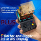 FINGEREVO Miyoo Mini Plus Handheld Game Console 3.5-inch 640 * 480 IPS Screen 3000mAh Miyoo-mini+ with Portable Case Transparent Black