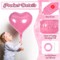 12 Pcs Heart Balloons,18 Inch Pink Heart Foil Balloons Love Balloons Valentine Balloons For Birthday Party Wedding Engagement Pa